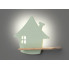 wizualizacja ściennego kinkietu dziecięcego domek z polka miętowy k023 pipi