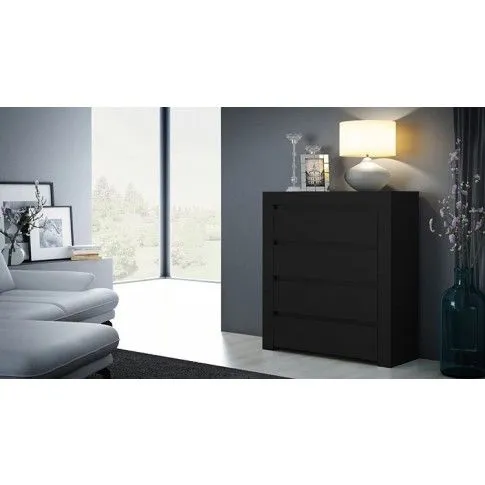 Zdjęcie czarna komoda do salonu, sypialni Margino | Edinos.pl