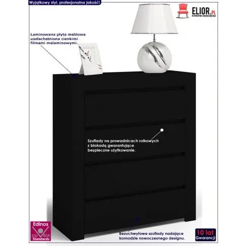 Fotografia Komoda Margino - czarna z kategorii Komody