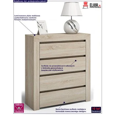 Fotografia Komoda Margino - dąb sonoma z kategorii Komody