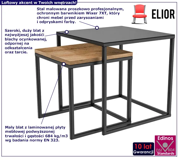 Stolik kawowy Koller 3Z: cechy produktu