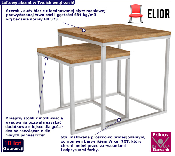 Stolik kawowy Solento 3Z: cechy produktu