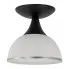 Lampa sufitowa szklana ze srebrnym wykończeniem - S684-Avica