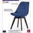 Ciemnoniebieskie krzesło pikowane Erden 4S