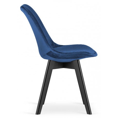 Niebieskie krzeslo welurowe Erden 4S