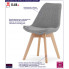 Szare tapicerowane krzesło Neflax 6S