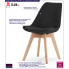 Nowoczesne czarne krzesło Neflax6S