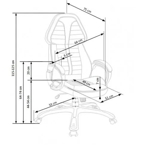 Zdjęcie fotel gabinetowy Opan XL - czarno - popielaty | Edinos.pl