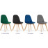 kolory zestawu 4 drewnianych krzeseł welurowych kiraz