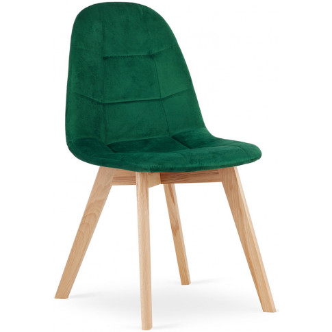 komplet 4 sztuk zielonych tapicerowanych krzeseł do saloniu kiraz