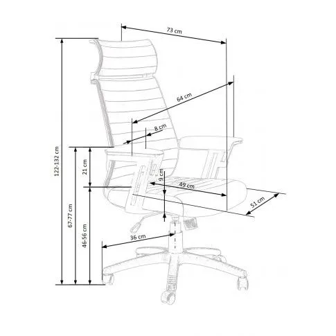 Szczegółowe zdjęcie nr 4 produktu Fotel gabinetowy Rankin - popielaty