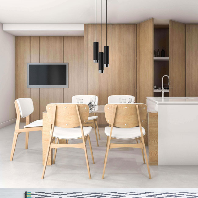 Czarna lampa wisząca potrójna tuba nad stół S688-Rayon