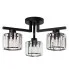 Lampa sufitowa glamour  z trzema kloszami S693-Ana