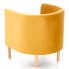 Żółty fotel tapicerowany welurem Nestar