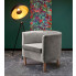 Szary tapicerowany  fotel wypoczynkowy Nestar