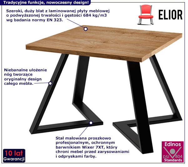 Stolik Maxime 3Z czarny:infografika