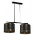 Podwójna lampa wisząca nad stół z czarno-złotymi abażurami S708-Porsa