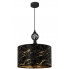 Czarna lampa wisząca ze złotymi wzorami S707-Porsa