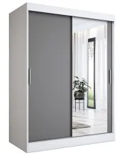 Szafa przesuwna biel + antracyt 150 cm - Palmira 4X