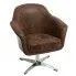 Zdjęcie produktu Obrotowy fotel wypoczynkowy Lucie - brązowy.