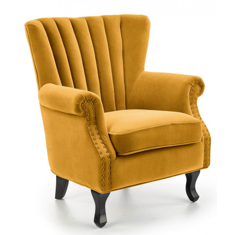Żółty nowoczesny fotel wypoczynkowy Romes