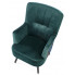 Zielony tapicerowany fotel wypoczynkowy Pavos