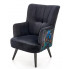 Czarny nowoczesny fotel wypoczynkowy - Pavos