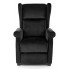 Czarny welwetowy fotel rozkładany Alden 2X