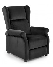Czarny rozkładany fotel uszak - Alden 2X w sklepie Edinos.pl