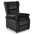 Czarny rozkładany fotel uszak - Alden 2X