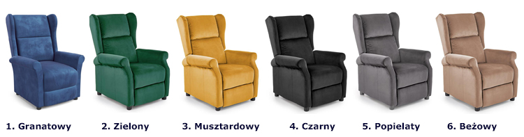 Dostępne kolory fotela Nika 2X