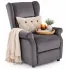 Popielaty rozkładany fotel uszak - Nika 2X