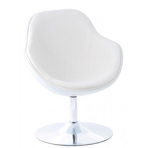 Zdjęcie produktu Obrotowy fotel wypoczynkowy Melbor - biały.