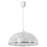 Biała okrągła lampa wisząca do kuchni z abażurem S739-Rukva