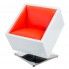 Zdjęcie produktu Fotel kwadrat Atroks - biało czerwony.