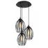 Czarna druciana lampa wisząca z 3 kloszami S727-Nerda