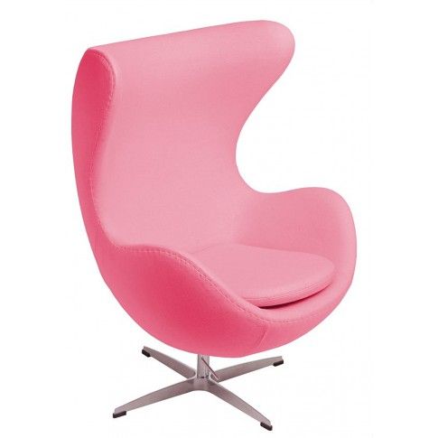 Zdjęcie produktu Obrotowy fotel wypoczynkowy uszak Eggi - różowy.