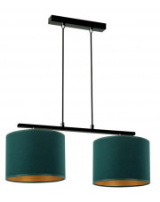 Zielona podwójna lampa wisząca nad stół - S719-Ageli w sklepie Edinos.pl