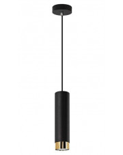 Czarna lampa wisząca tuba nad barek - S721-Barda