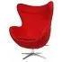 Zdjęcie produktu Obrotowy fotel wypoczynkowy uszak Arha - czerwony.