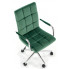 Zielony pikowany fotel obrotowy Amber 4X