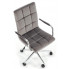 Szare welurowe krzesło obrotowe Amber 4X