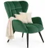 Zielony fotel welurowy Tebe