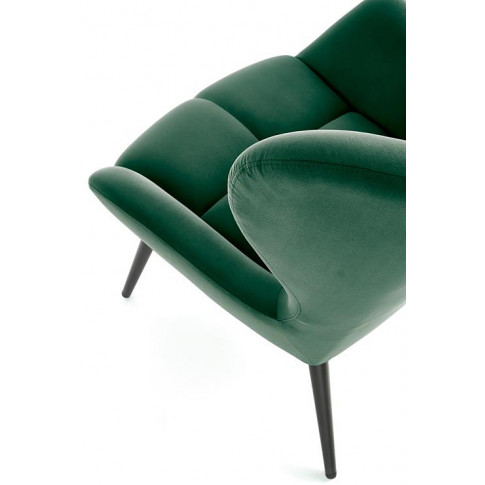 Zielony wypoczynkowy fotel uszak Bergen