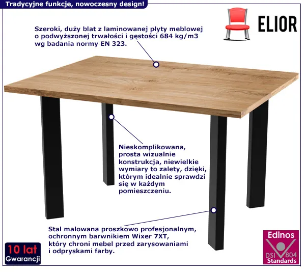 Stolik Nefron 4Z czarny: cechy produktu