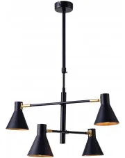 Czarny matowy żyrandol w stylu loft - K065-Nigras w sklepie Edinos.pl