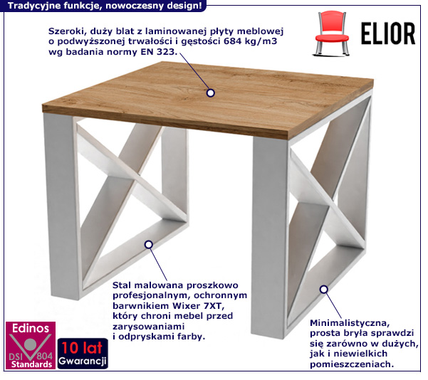 Stolik Fixa 3Z biały: cechy produktu