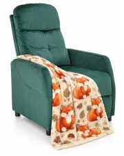 Zielony rozkładany fotel wypoczynkowy - Erto 3X w sklepie Edinos.pl