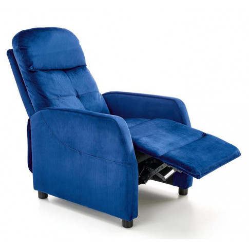 Granatowy rozkładany fotel wypoczynkowy Amigos 3X