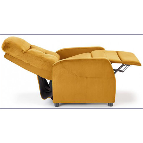 Musztardowy fotel rozkładany Amigos 3X